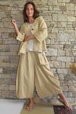 Arbi Gingham Pocket Culotte Pant Mustard